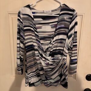 Calvin Klein Multicolor Striped Blouse